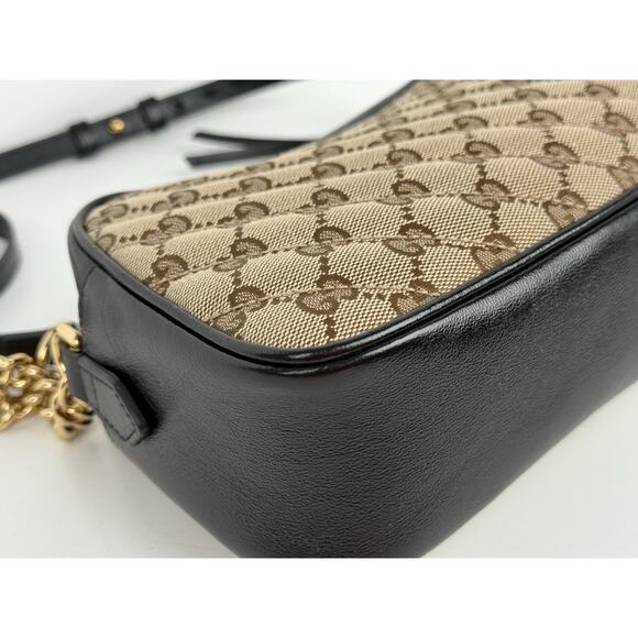 Gucci GG Marmont Cloth Crossbody Bag with Gold Hardware - Picture 7 of 16